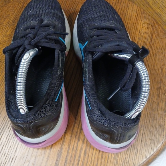 ASICS Gel-Nimbus 22 Womens Running Shoes Size 7.5 Black Blue Pink Orange - Picture 5 of 8